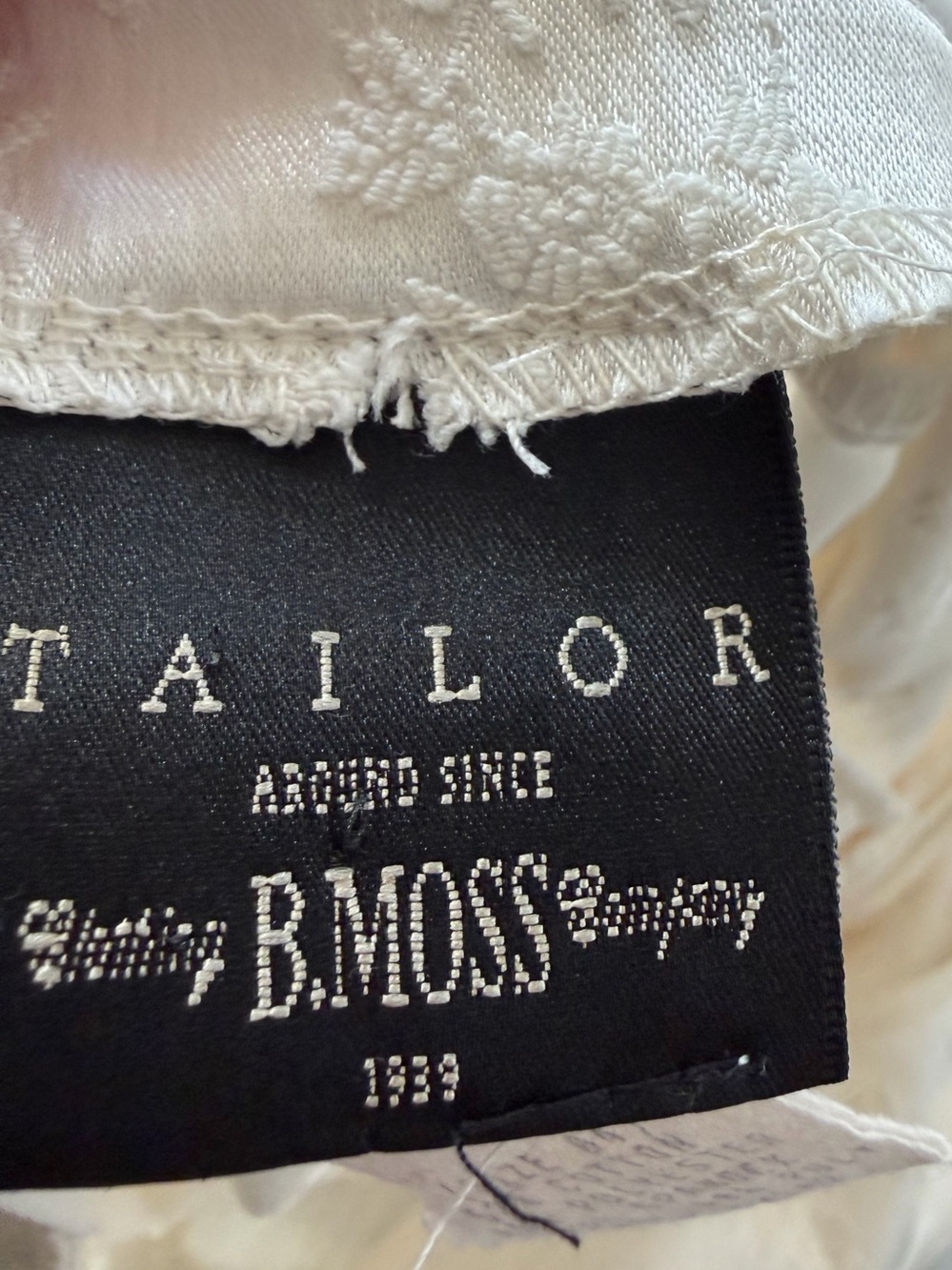 Tailor B. Moss vintage cream satin slip simple maxi dress romantic lace bodice - Picture 7 of 11